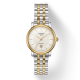 Tissot T Classic Carson Premium White Dial Two Tone Steel Strap Watch for Women - T122.207.22.031.00