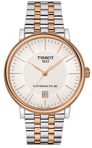 Tissot Carson Premium Powermatic 80 White Dial Two Tone Steel Strap Watch For Men - T122.407.22.031.01