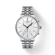 Tissot Carson Premium White Dial Silver Steel Strap Watch For Men - T122.417.11.011.00