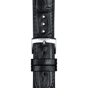 Tissot Carson Premium Chronograph Silver Dial Black Leather Strap Watch For Men - T122.417.16.033.00