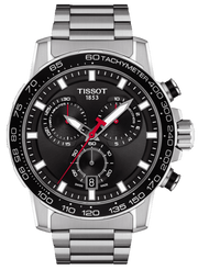 Tissot Supersport Chrono Black Dial Silver Steel Strap Watch For Men - T125.617.11.051.00