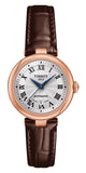 Jam Tangan Tissot Bellissima Automatic Silver Dial Brown Leather Strap Untuk Wanita - T126.207.36.013.00