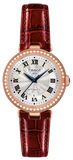 Tissot Bellissima Small Lady Diamonds Silver Dial Brown Leather Strap Watch For Women - T126.207.66.113.00