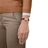 Jam Tangan Tissot Bellissima Automatic Silver Dial Brown Leather Strap Untuk Wanita - T126.207.36.013.00