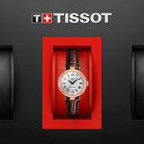 Jam Tangan Tissot Bellissima Automatic Silver Dial Brown Leather Strap Untuk Wanita - T126.207.36.013.00