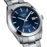 Jam Tangan Pria Tissot Gentlemen Powermatic 80 Silicium Blue Dial Silver Steel Strap - T127.407.11.041.00