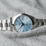 Tissot Gentleman Powermatic 80 Silicium Ice Blue Silver Steel Strap Watch For Men - T127.407.11.351.00