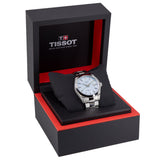 Tissot Gentleman Powermatic 80 Silicium Ice Blue Silver Steel Strap Watch For Men - T127.407.11.351.00