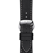 Tissot Gentleman Black Dial Black Leather Strap Watch For Men - T127.410.16.051.00