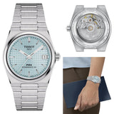 Tissot PRX Powermatic 80 Ice Blue Dial Silver Steel Strap Watch for Men - T137.207.11.351.00