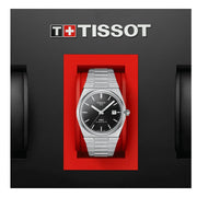 Tissot PRX Powermatic 80 Black Dial Silver Steel Strap Watch For Men - T137.407.11.051.00