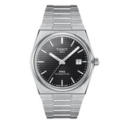 Tissot PRX Powermatic 80 Black Dial Silver Steel Strap Watch For Men - T137.407.11.051.00