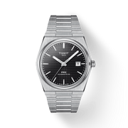 Tissot PRX Powermatic 80 Black Dial Silver Steel Strap Watch For Men - T137.407.11.051.00