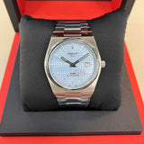 Tissot PRX Powermatic 80 Ice Blue Tiffany Dial Silver Steel Strap Watch for Men - T137.407.11.351.00