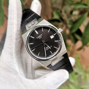 Tissot PRX Powermatic 80 Black Dial Black Leather Strap Watch for Men - T137.407.16.051.00