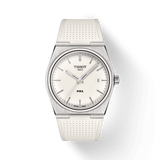 Tissot PRX 40 Quartz White Dial White Leather Strap Watch For Men -  T137.410.17.011.00