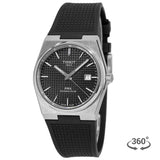 Tissot PRX Quartz Black Dial Black Leather Strap Watch For Men - T137.410.17.051.00