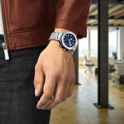 Tissot T Race Chronograph Blue Dial Silver Steel Strap Watch For Men - T141.417.11.041.00