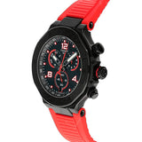 Tissot T Race Chronograph Black Dial Red Rubber Strap Watch For Men - T141.417.37.057.01