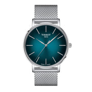 Tissot Everytime Gent Green Dial Silver Mesh Bracelet Watch for Men - T143.410.11.091.00