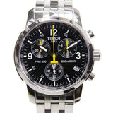 Tissot T Sport PRC200 Chronograph Black Dial Silver Steel Strap Jam Tangan untuk Pria - T17.1.586.52