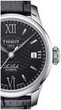 Tissot Le Locle Automatic Lady Black Dial Black Leather Strap Watch for Women - T41.1.123.57