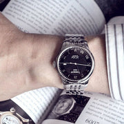 Tissot Le Locle Automatic Black Dial Silver Steel Strap Watch For Men - T41.1.483.53