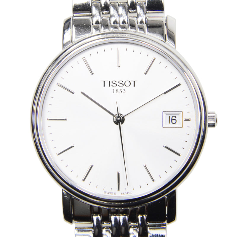 Tissot T Classic Desire Silver Dial Silver Mesh Bracelet Watch for Men