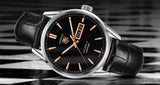 Tag Heuer Carrera Calibre 5 Otomatis 41mm Dial Hitam Jam Tangan Tali Kulit Hitam untuk Pria - WAR201C.FC6266