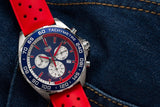 Tag Heuer Formula 1 Quartz Chronograph Blue Dial Orange Rubber Strap Watch for Men - CAZ1014.FT8028