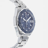 Tag Heuer Aquaracer Calibre 16 43mm Blue Dial Silver Steel Strap Watch untuk Pria - CAY211B.BA0927