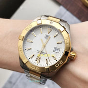 Tag Heuer Aquaracer Silver Dial Two Tone Steel Strap Watch for Women - WBD1120.BB0930