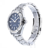 Jam Tangan Pria Tag Heuer Aquaracer Automatic Blue Dial Silver Steel Strap - WAY2112.BA0928