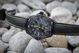 Tag Heuer Aquaracer Calibre 5 Black NATO Strap Carbon Dial Watch untuk Pria - WBD218B.FC6446