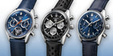 Tag Heuer Carrera Chronograph Tourbillion Blue Dial Blue Leather Strap Watch for Men - CBS5010.FC6543