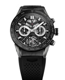 Tag Heuer Carrera Chronograph Tourbillion Black Dial Black Leather Strap Watch for Men - CAR5A8Y.FC6377