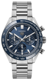 Tag Heuer Carrera Chronograph Blue Dial Silver Steel Strap Watch for Men - CBN2A1A.BA0643