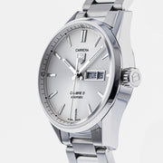 Tag Heuer Carrera Calibre 5 Automatic White Dial Silver Steel Strap Watch for Men - WAR201B.BA0723