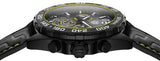 Tag Heuer Formula 1 Chronograph Senna Black Dial Black Leather Strap Watch for Men - CAZ101AJ.FC6487