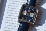 Tag Heuer Monaco Automatic Chronograph Blue Dial Blue Leather Strap Watch for Men - CBL2111.FC6453