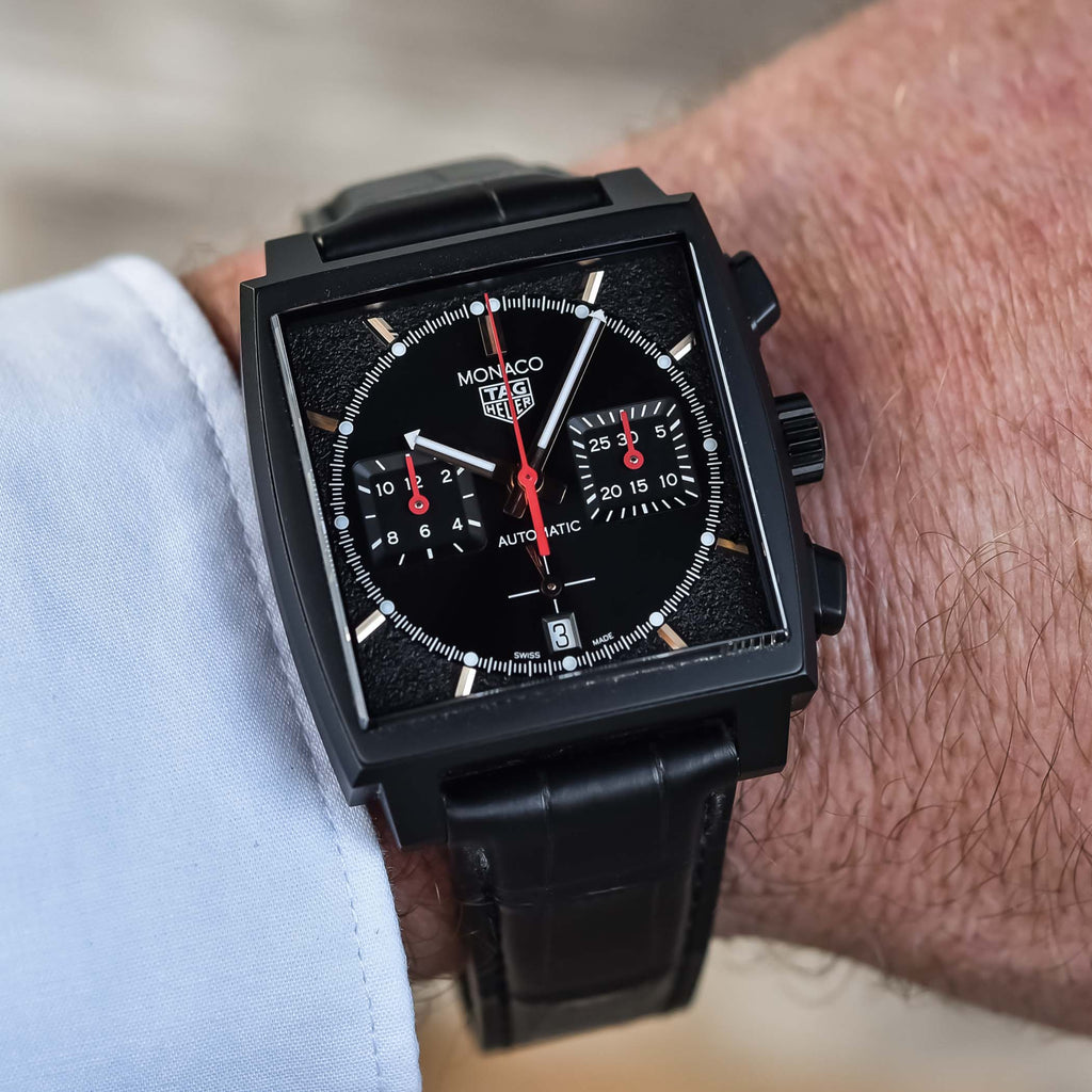 Tag heuer monaco hot sale chronograph black dial