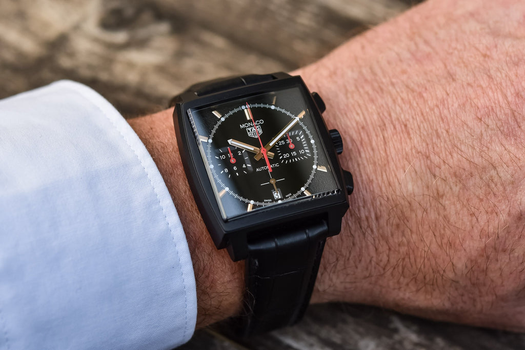 Tag Heuer Men's Monaco Special Edition Watch in Black, Titanium, Automatic | Govberg CBL2180.FC6497