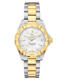 Tag Heuer Aquaracer Mother of Pearl Dial Two Tone Steel Strap Watch for Women - WBD1320.BB0320