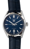 Tag Heuer Carrera Date Blue Dial Blue Leather Strap Watch for Men - WBN2112.FC6504