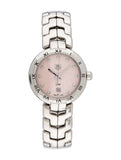 Tag Heuer Link Diamonds Pink Dial Silver Steel Strap Watch for Women - WAT1415.BA0954