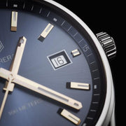 Tag Heuer Carrera Quartz Blue Dial Blue Calfskin Leather Strap Watch for Women - WAR1112.FC6391
