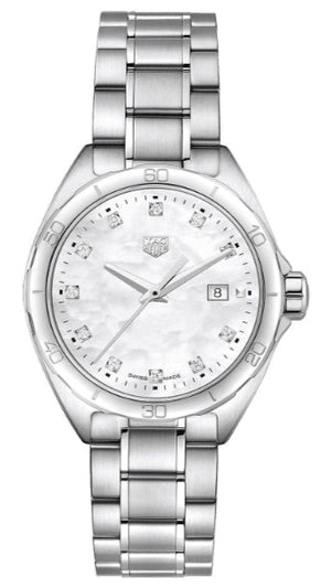 Tag Heuer Formula 1 Diamonds Mother Of Pearl White Dial Silver Steel Strap Watch for Women - WBJ1419.BA0664