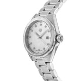 Tag Heuer Formula 1 Jam Tangan Tali Baja Perak Dial Ibu Mutiara Putih untuk Wanita - WBJ1319.BA0666