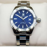 Jam Tangan Pria Tag Heuer Aquaracer Automatic Blue Dial Silver Steel Strap - WAY2112.BA0928