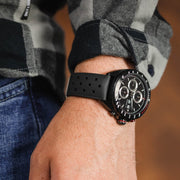 Tag Heuer Formula 1 Automatic Chronograph Black Dial Black Leather Strap Watch for Men - CAZ2011.FT8024